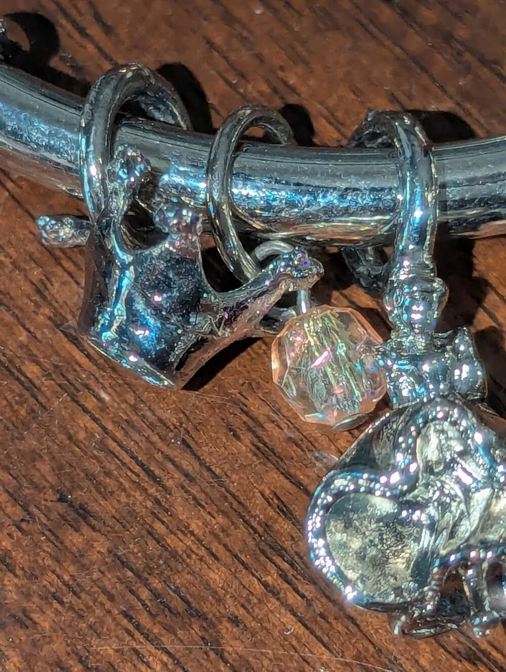 Vintage Disney Store Princess Multi-Charm Ring Keychain Bag Clip Y2K